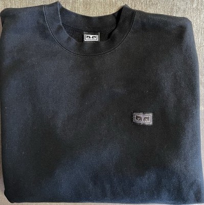 OBEY Clothing, Mens L Black Pullover Sweatshirt, Cotton Poly, EUC