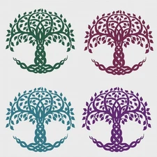 EASY * 2 DMC Colors* Celtic Knot Tree of Life Counted Cross Stitch Pattern