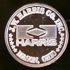 J.W. Harris Co Mason Ohio Vtg Rare USA Eagle Metal Work-0.999 Silver 1 Oz Coin