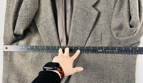 Vito Rufolo Blazer Mens 48Brown Tweed Wool Silk Sport Coat Jacket Italy - Picture 15 of 21