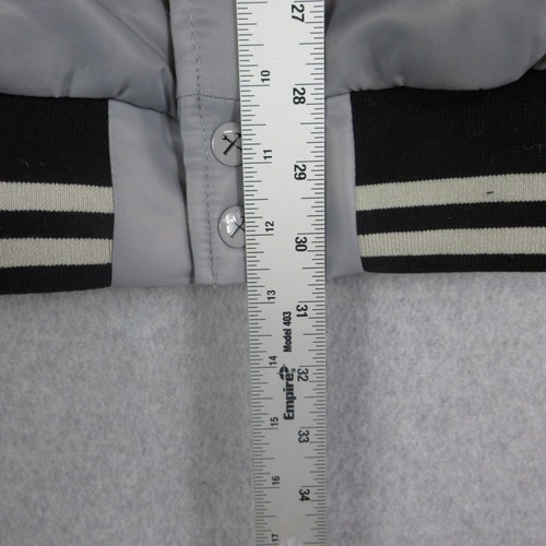 Chaqueta Dixxon Para Hombre Grande Gris Pasatiempo Nylon Acolchada Bordada Abrigo Universitario - Imagen 11 de 12