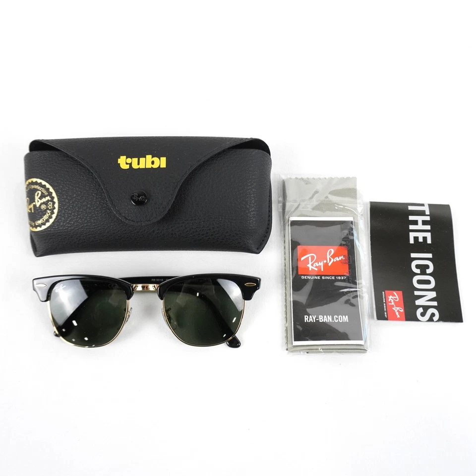 Ray-Ban Clubmaster Sunglasses Square Green Lenses - RB3016 - Personalized