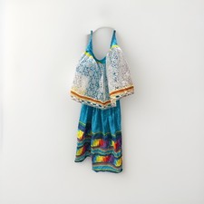 Native American Seminole Miccosukee Patchwork Handmade Lace Girl Dress 92