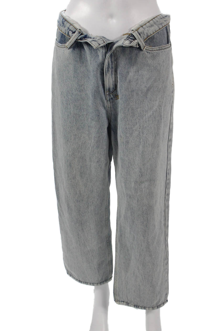 Ksubi Unisex Wide Leg High Rise Blue Jeans Size 28Free Shipping in US $100+ Orders | $6.95 Orders Below