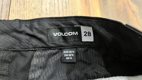 Volcom Big Boys Black Vmonty Shorts Size 14 (28), Skater Chino Shorts - Picture 3 of 7
