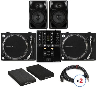 Pioneer DJ PLX-500 Direct Drive Turntable Mixer Bundle