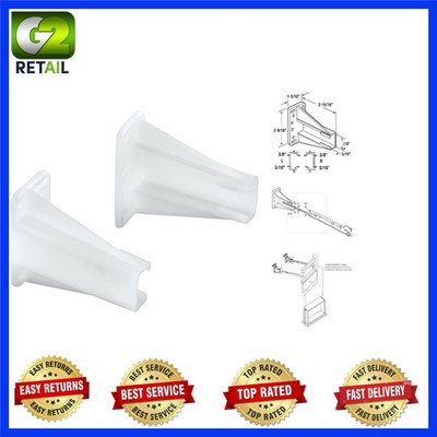 Versatile Drawer Slide Holders - White Nylon, 1 Pair, Easy Adjustment Design
