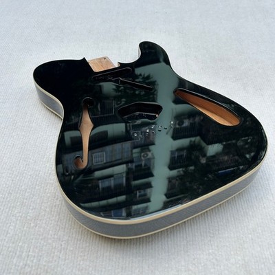 Guitar body Telecaster Thinline SS hollow black 3.88  LBS Black