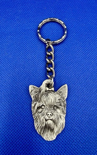 I LOVE MY YORKSHIRE TERRIER DOG 1982 Keyring-Rawcliffe Pewter-Vintage