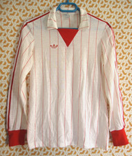 Maillot Adidas ventex Made in France blanc et rouge Vintage jersey Football - S