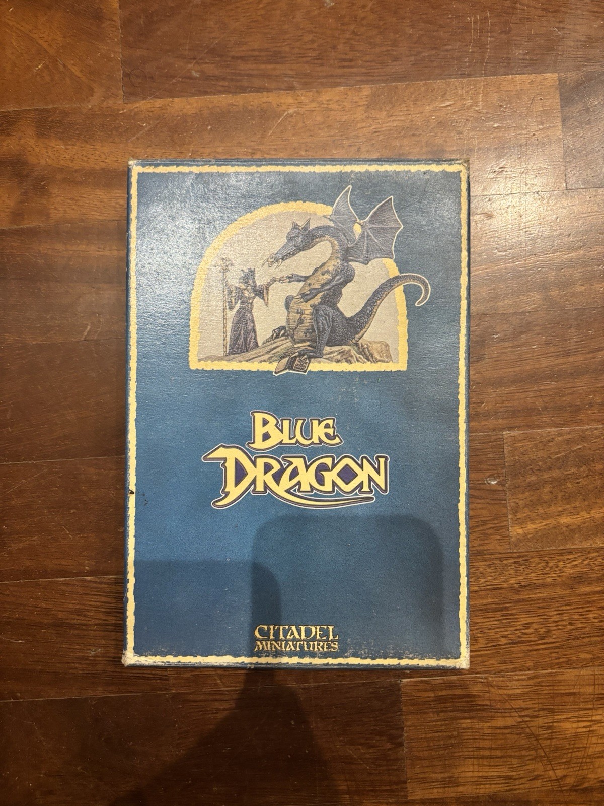 SOLO SCATOLA CITADEL BLUE DRAGON METAL WARHAMMER L'IMPERO MANCANTE MAGO E LIBRO