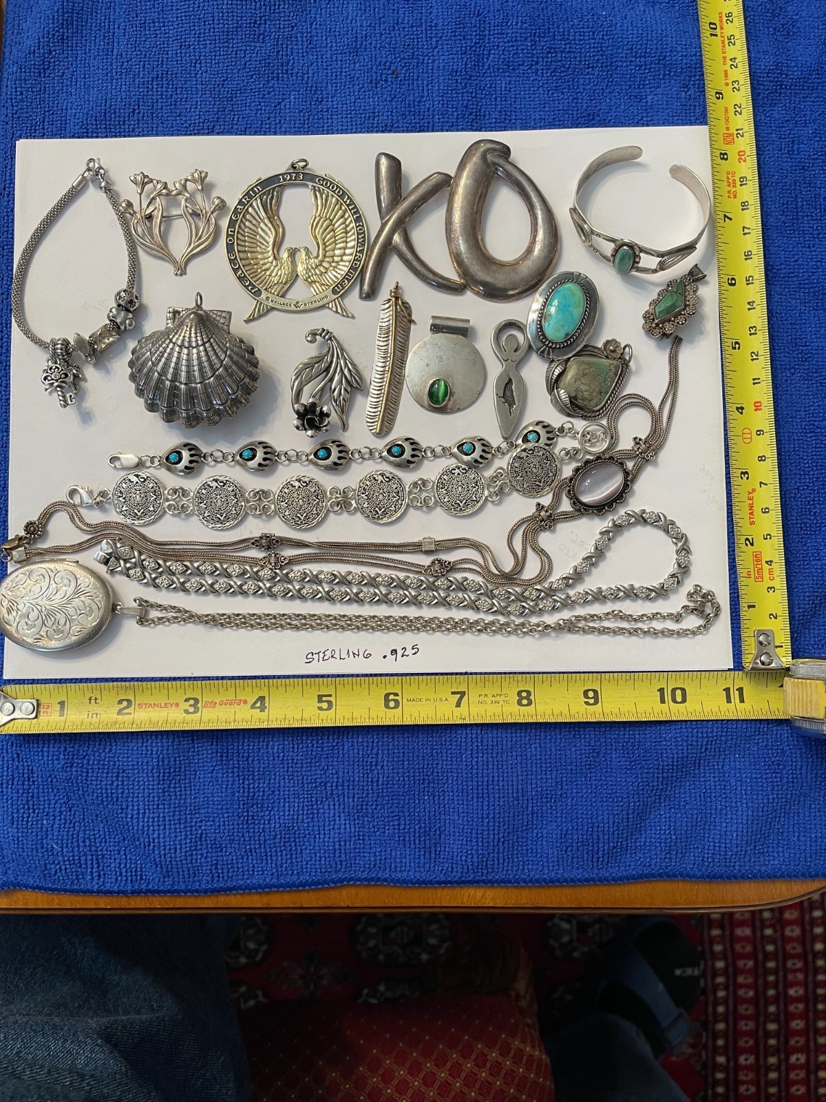 Not Scrap Big Lot  .925 Sterling Silver Bracelets… - image 1