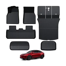 Floor Mats for 2026 2025 Tesla Model Y Juniper, Full Coverage All Weather Flo...