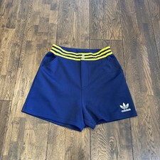 Vintage Adidas Trefoil Track Shorts Men  s M Navy Retro Running Streetwear EUC