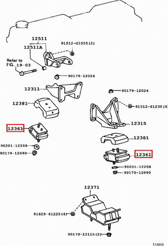 Genuine Toyota LandCruiser 80 Series HZJ 1HZ 4.2 Diesel Front Engine Mount x2 - Picture 12 of 12