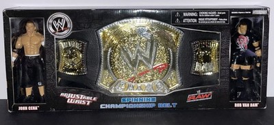 Wwe RARE Heavyweight Spinner Belt 2pk John Cena & RVD Figures Jakks Pacific NEW 