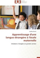 Audrey Duvert | Apprentissage D'une Langue éTrangèRe à L'éCole Maternelle | Buch