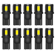 White LED T10 194 Map Door License Plate Light Bulbs Side Marker Lights 2/4x P