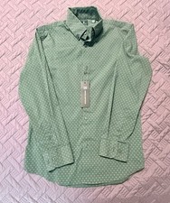 Brooks Brothers Boys Green  White Button-Down Long Sleeve Shirt Size 16 NEW