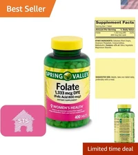 Spring Valley 1,333 mcg Folate Tablets for Women's Health - 400 Count Bottle