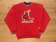 Vintage 90s St. Louis Cardinals Starter Red Crewneck Sweatshirt Size L