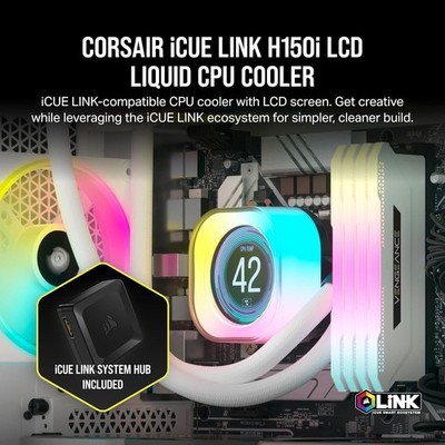 Corsair iCUE H150i ELITE Capellix XT 360mm RGB LCD Liquid CPU