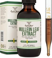 Mullein Drops for Lungs - Organic Mullein Leaf Extract for Lungs - 2fl Oz, 60 Se
