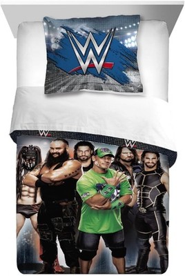 WWE Armageddon Twin/Full Beddig Set 5 Pc Reversible Comforter Sheets Pillowcase