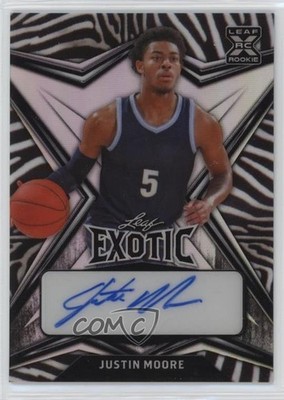 2022-23 Leaf Exotic Zebra Prismatic 4/9 Justin Moore #BA-JM2 Auto 0u66