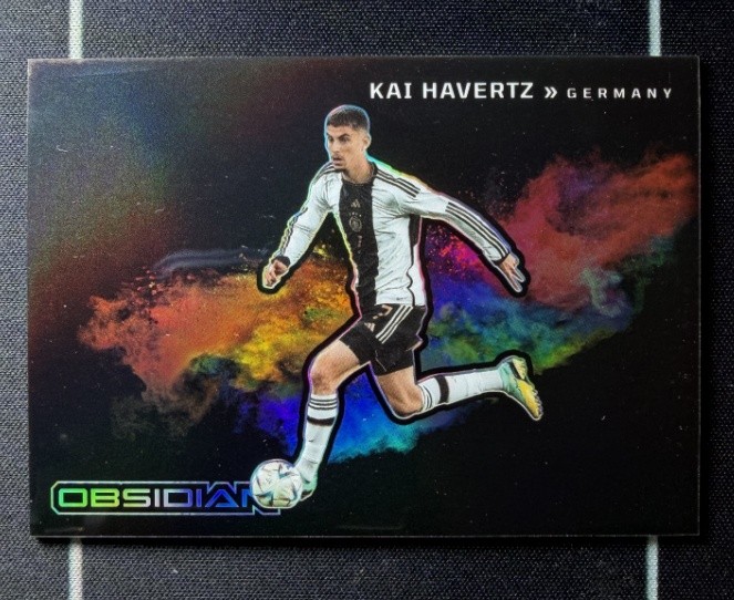 Kai Havertz 2022-23 Panini Obsidian Black Colorblast SSP #6
