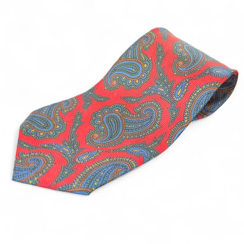 Polo Ralph Lauren Multicolor Paisley Silk Designer Necktie handmade USA - Picture 17 of 18