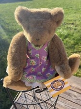 Vintage Vermont Teddy Bear Complete Companion Purple Dress Fully Jointed
