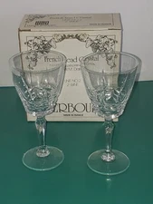 Vintage W.M. Dalton Cherbourg  Wine  Glasses 24% French Lead Crystal France