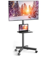 PERLESMITH PSTVMC04 TV Cart with Wheels for 23 Inch 60 Inch TV's