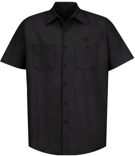 Lucky 13 Lady Luck Poker Herradura Dados Mecánica Rockabilly Camisa de Trabajo LM6850LL - Imagen 4 de 5