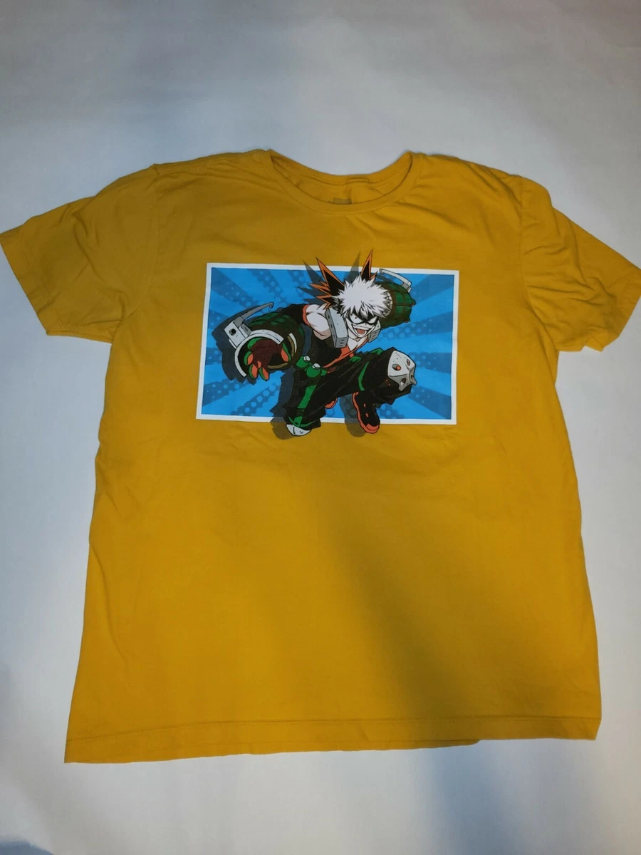 Men s Katsuki Bakugo Hot Topic T shirt XL Yellow