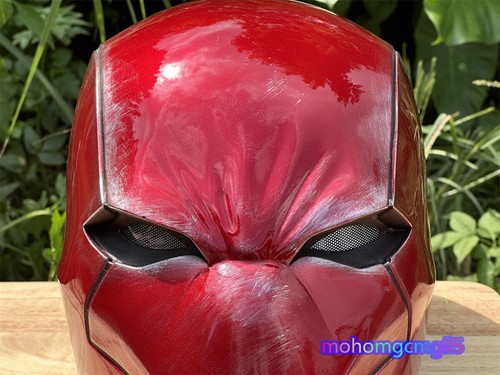 Batman Red Hood Jason Todd Helmet FRP Mask Halloween Cosplay Props eyes Light up - Picture 6 of 23