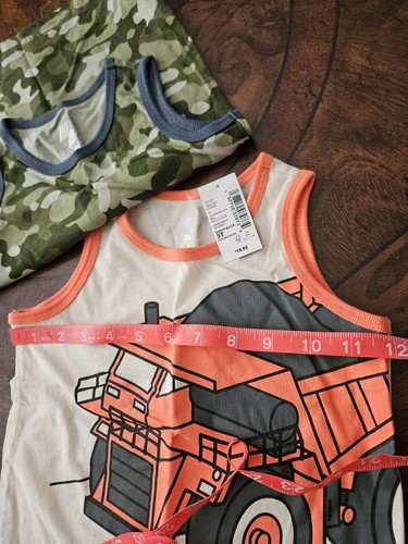 2-Pack Childrens Place Boys Tanks Tops Toddler Camo Truck Cotton Kids Undershirt - Picture 8 of 9