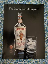 Vintage 1981 Beafeater Gin Print Ad Crown Jewel Of England