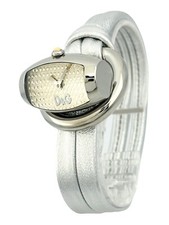 D&G Dolce and Gabbana DW0167 Women's Rhinestone Pattern Dial Squaw Strap Watch