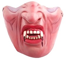 Monster Gag-HALF MASK-Mardi Gras Cosplay Costume Accessory-DRACULA VAMPIRE FANGS