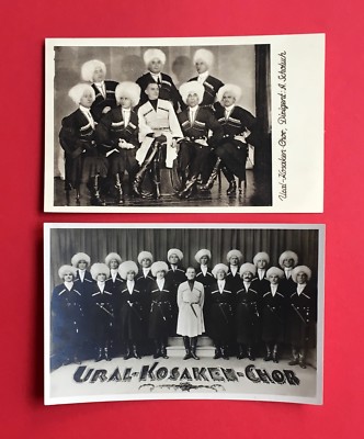 2 x Postcard Theatre & Variety around 1935 Ural Cossack Choir (46093