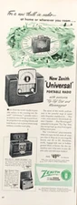 Zenith Radio & Television Chicago Illinois Vintage Print Ad 1950 1688