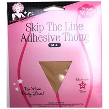 Skip The Line Adhesive Thong Hollywood Fashion Secrets M-L  New, Comfortable Fit