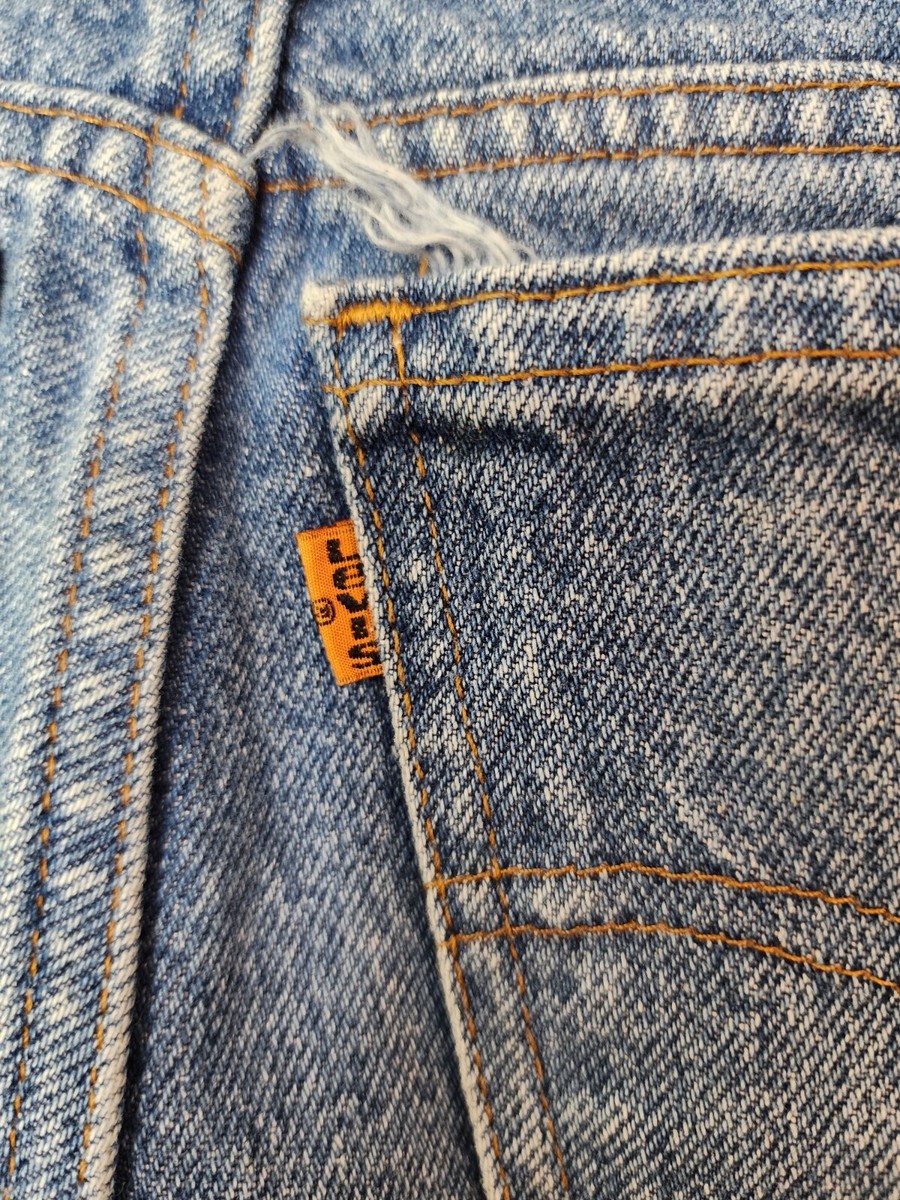 Vintage 80's Levi's Jeans Orange Tab 718-0216 Student Denim Size