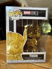 FUNKO POP MARVEL STUDIOS 10TH GOLD CHROME THOR #381 Plastic Protector