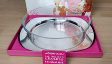 Auerhahn City-Line Tablett Servierplatte mit Glasschale Vintage 1950-1960 NEU