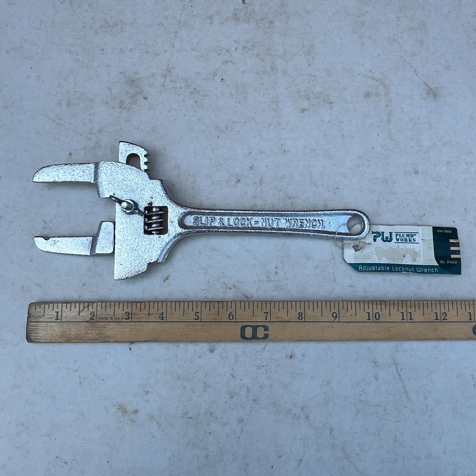Plumb Works Plumbers Slip & Lock Nut Wrench Adjustable 7/8"- 3" SL2422