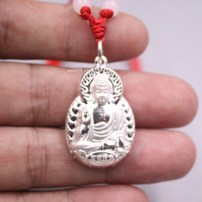 Reines 999 Feinsilber Anhänger Damen Herren Sternzeichen Schutzpatron Buddha Pendant
