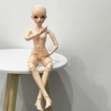 60cm Nude Doll 1/3 BJD Doll 24" Naked Body Openable Head Changeable Eyes DIY Toy